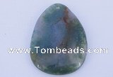 NGP631 5pcs 33*45mm freeform moss agate gemstone pendants