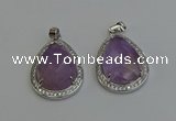 NGP6334 25*30mm teardrop light amethyst pendants wholesale