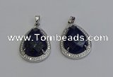NGP6344 25*30mm teardrop lapis lazuli pendants wholesale