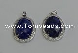 NGP6363 25*30mm oval lapis lazuli pendants wholesale