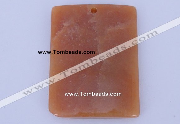 NGP637 5pcs 33*45mm rectangle red aventurine gemstone pendants