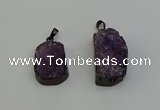 NGP6408 15*25mm - 16*28mm freeform druzy agate pendants