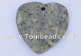 NGP641 5pcs 50*50mm heart kambaba jasper gemstone pendants