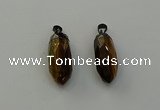 NGP6444 12*24mm - 15*30mm faceted bullet yellow tiger eye pendants