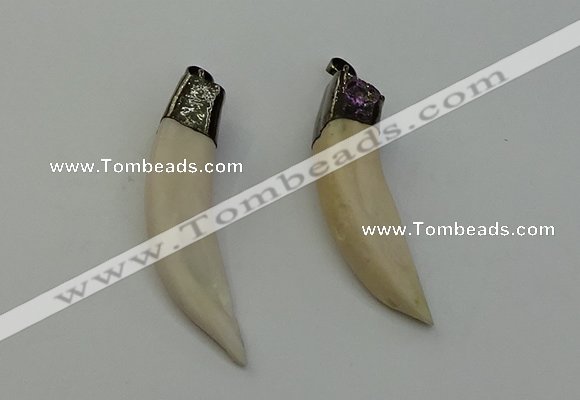 NGP6490 14*55mm - 12*60mm horn wolf tooth pendants wholesale