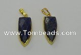 NGP6564 12*35mm - 15*40mm arrowhead lapis lazuli pendants