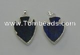 NGP6569 22*28mm - 25*35mm arrowhead lapis lazuli pendants