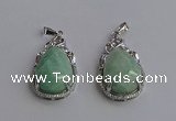 NGP6615 22*30mm faceted teardrop amazonite gemstone pendants