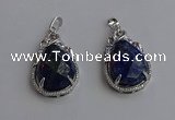 NGP6623 22*30mm faceted teardrop lapis lazuli gemstone pendants