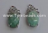 NGP6636 18*25mm faceted oval amazonite gemstone pendants