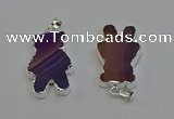 NGP6653 22*38mm Animal or V-shaped agate gemstone pendants