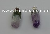 NGP6680 12*25mm - 12*30mm sticks druzy amethyst pendants