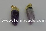 NGP6681 12*25mm - 12*30mm sticks druzy amethyst pendants