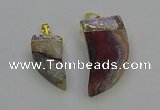 NGP6705 15*30mm - 20*40mm horn agate gemstone pendants