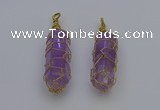 NGP6733 13*40mm sticks amethyst gemstone pendants wholesale