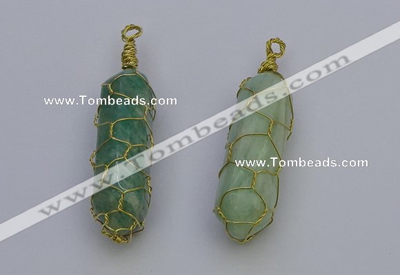 NGP6744 13*40mm sticks amazonite gemstone pendants wholesale