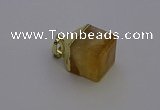 NGP6763 15*22mm cube citrine gemstone pendants wholesale