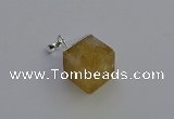 NGP6783 15*22mm cube citrine gemstone pendants wholesale