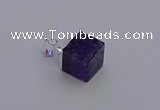 NGP6786 15*22mm cube amethyst gemstone pendants wholesale