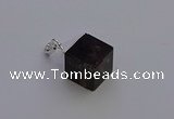 NGP6788 15*22mm cube smoky quartz pendants wholesale