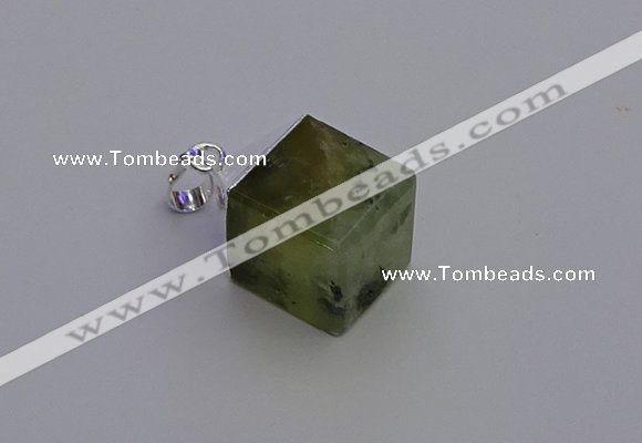 NGP6790 15*22mm cube green qutilated quartz pendants wholesale