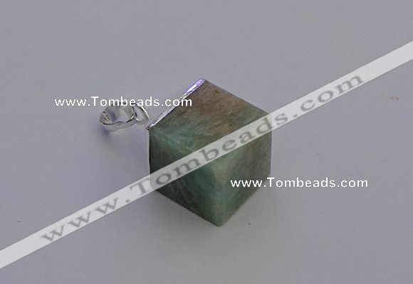 NGP6792 15*22mm cube amazonite gemstone pendants wholesale