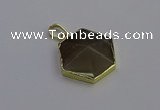 NGP6814 24*25mm hexagon moonstone gemstone pendants wholesale