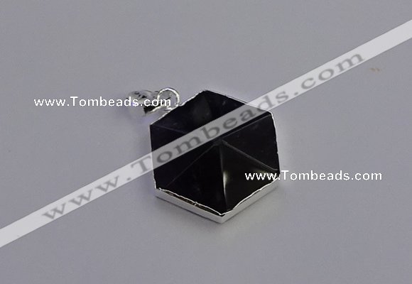 NGP6826 24*25mm hexagon amethyst gemstone pendants wholesale