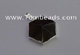 NGP6828 24*25mm hexagon smoky quartz pendants wholesale