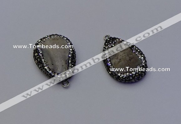 NGP6854 18*25mm - 20*25mm flat teardrop druzy agate pendants