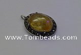 NGP6864 20*25mm oval citrine gemstone pendants wholesle