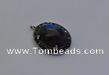 NGP6875 20*25mm oval labradorite gemstone pendants wholesle