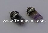 NGP6957 12*20mm - 10*25mm freeform amethyst pendants wholesale