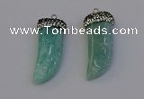 NGP6980 12*40mm - 15*45mm horn amazonite pendants wholesale