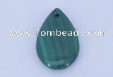 NGP700 15*25mm flat teardrop natural malachite gemstone pendant