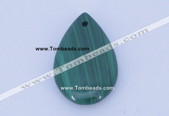 NGP700 15*25mm flat teardrop natural malachite gemstone pendant