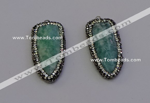 NGP7015 20*45mm arrowhead amazonite gemstone pendants wholesale