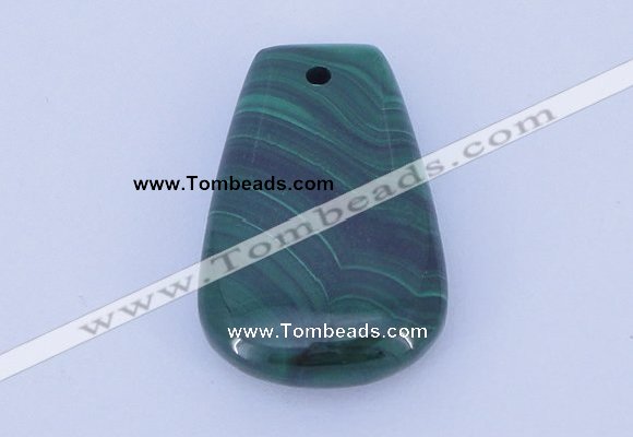 NGP702 20*30mm trapezoid natural malachite gemstone pendant