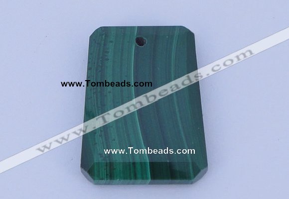 NGP703 20*30mm trapezoid natural malachite gemstone pendant