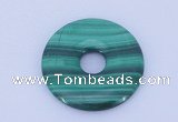 NGP704 30mm natural malachite gemstone donut pendant