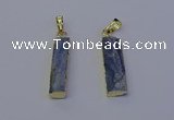 NGP7045 8*32mm - 10*30mm rectangle blue kyanite pendants