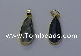 NGP7046 12*25mm - 13*28mm flat teardrop blue kyanite pendants