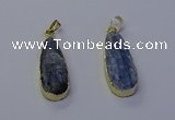 NGP7047 13*35mm - 14*40mm flat teardrop blue kyanite pendants