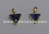 NGP7048 14*15mm triangle blue kyanite pendants wholesale