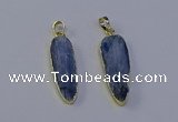 NGP7049 13*35mm - 14*40mm flat teardrop blue kyanite pendants