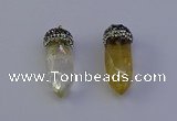 NGP7058 12*30mm - 15*35mm faceted bullet citrine pendants