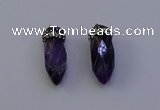 NGP7060 12*30mm - 15*35mm faceted bullet amethyst pendants