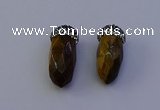 NGP7069 12*30mm - 15*35mm faceted bullet yellow tiger eye pendants