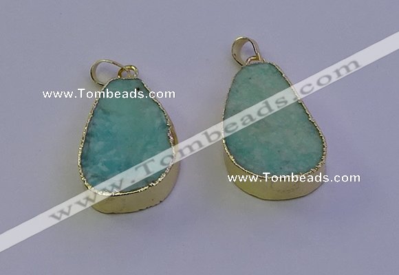 NGP7134 20*30mm - 22*32mm freeform amazonite gemstone pendants