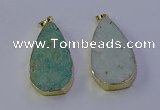 NGP7135 25*50mm - 28*55mm freeform amazonite gemstone pendants